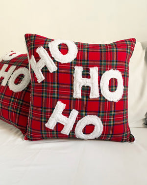 Red Plaid Christmas Pillow Cover